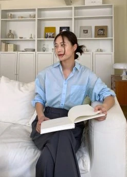 The Frankie Shop CLOTHING Cleia Shirt - Light Blue