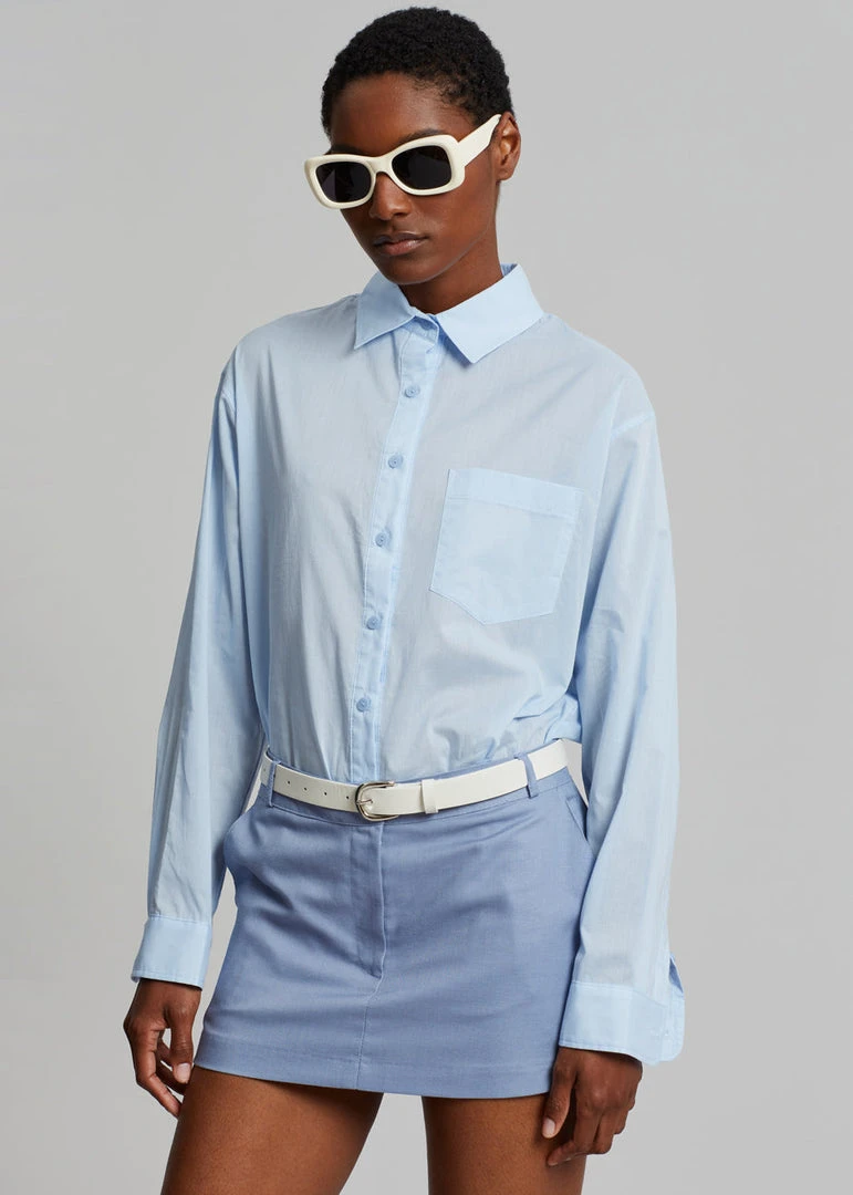 The Frankie Shop CLOTHING Cleia Shirt - Light Blue