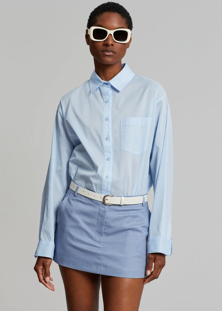 The Frankie Shop CLOTHING Cleia Shirt - Light Blue
