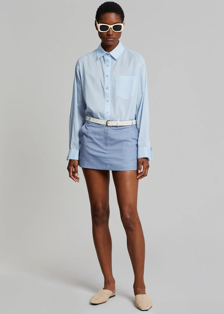 The Frankie Shop CLOTHING Cleia Shirt - Light Blue