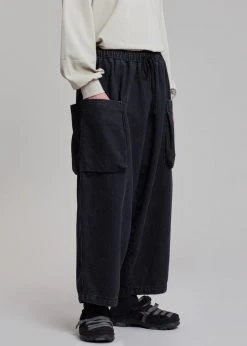 The Farmers Market Men Cliff Denim Balloon Pants - Black