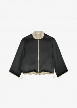 Blossom CLOTHING Connell Reversible Bomber - Black/Mastic