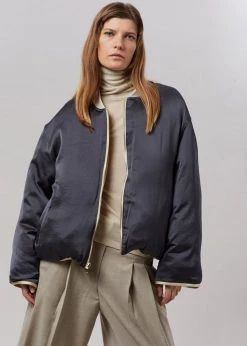 Blossom CLOTHING Connell Reversible Bomber - Black/Mastic