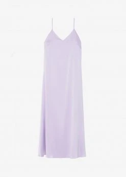 Plus Hong Cordelia Satin Dress - Lilac