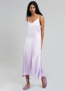 Plus Hong Cordelia Satin Dress - Lilac