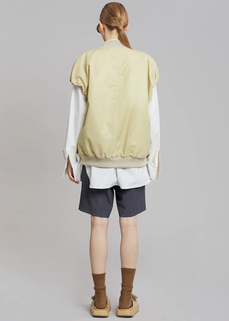 The Frankie Shop CLOTHING Cosmo Satin Vest - Cream