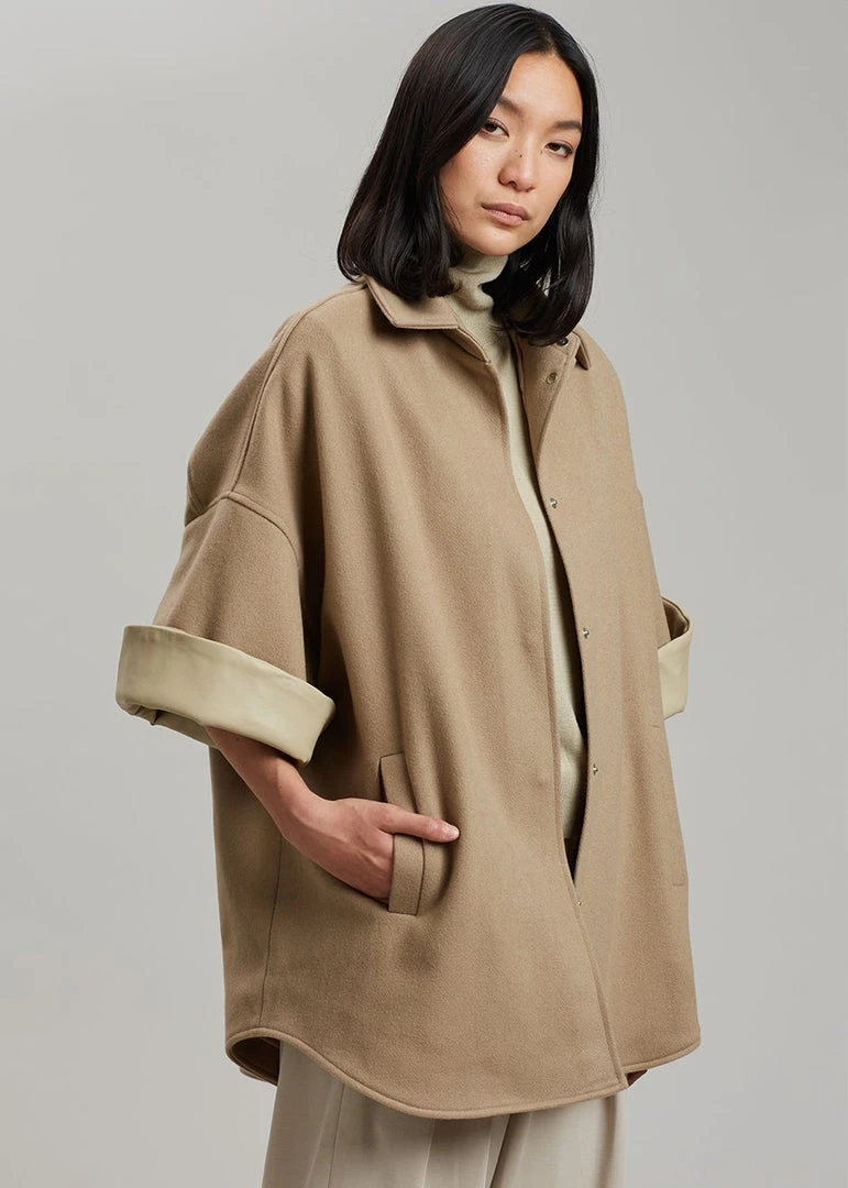 The Frankie Shop Cybele Overshirt - Natural