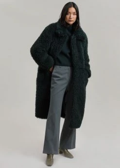 Art Is Over Dafna Sherpa Coat - Pine