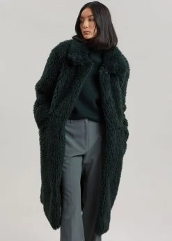 Art Is Over Dafna Sherpa Coat - Pine