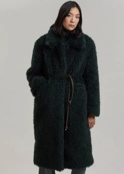 Art Is Over Dafna Sherpa Coat - Pine