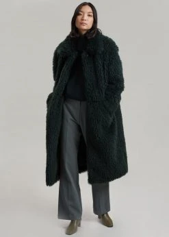 Art Is Over Dafna Sherpa Coat - Pine