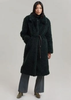 Art Is Over Dafna Sherpa Coat - Pine