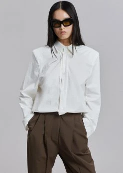 Another J CLOTHING Daor Padded Shoulder Shirt - Optic White