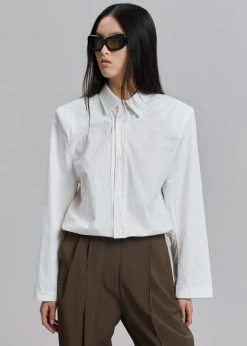 Another J CLOTHING Daor Padded Shoulder Shirt - Optic White