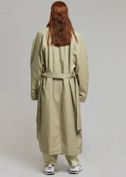 The Frankie Shop Decima Trench Coat - Slate Green