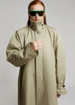 The Frankie Shop Decima Trench Coat - Slate Green