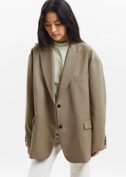 Stage Frankie Oversized Boyfriend Blazer - Desert Taupe
