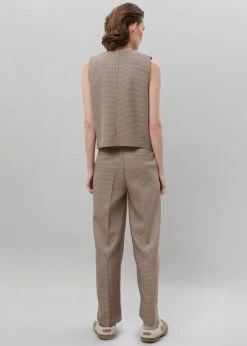 The Frankie Shop CLOTHING Desio Houndstooth Pants - Chocolate