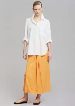Inni Didi Pleated Midi Skirt - Orange CLOTHING