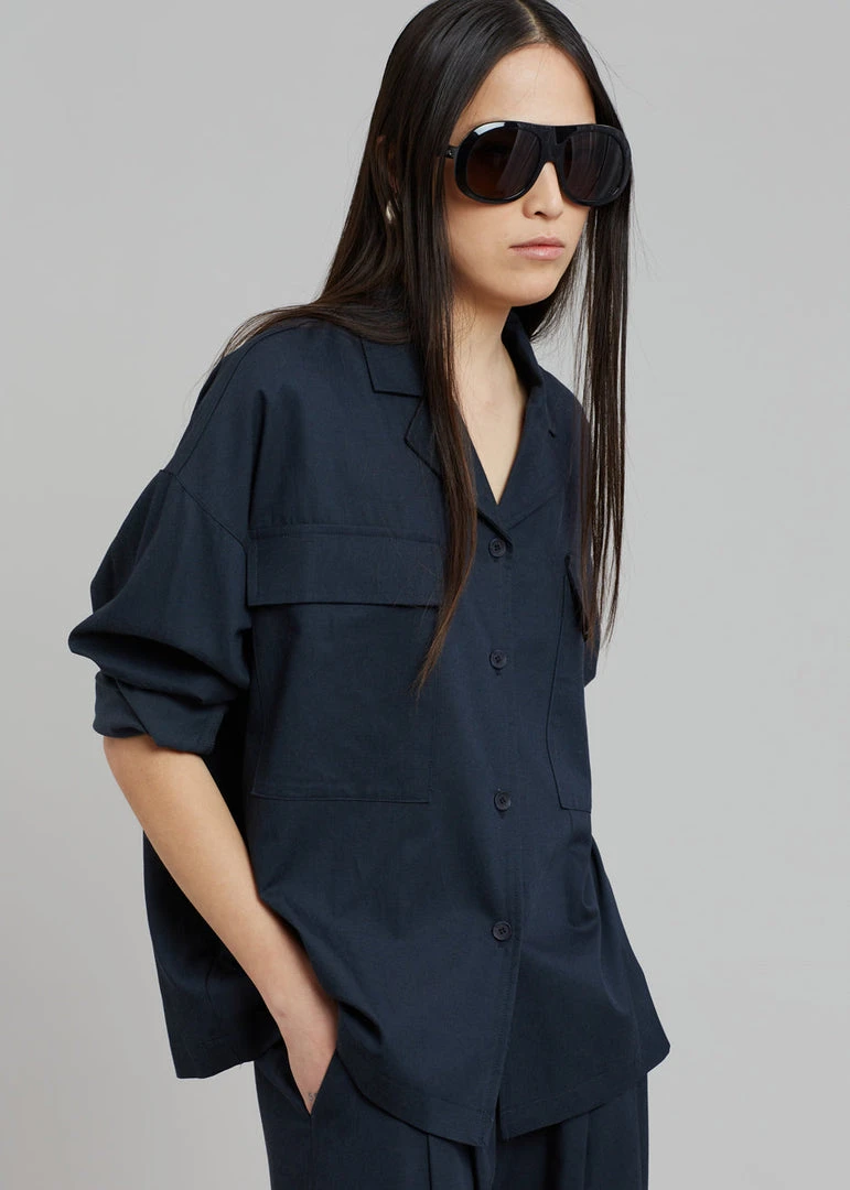 Credito Dido Pocket Shirt - Navy
