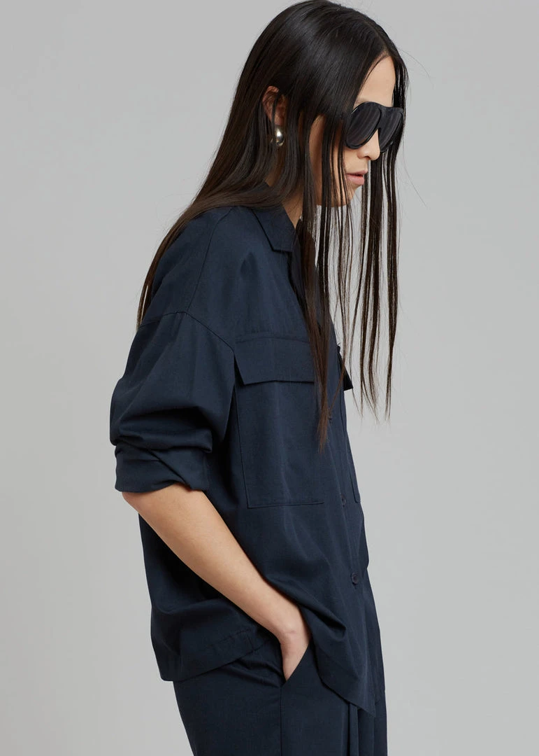 Credito Dido Pocket Shirt - Navy