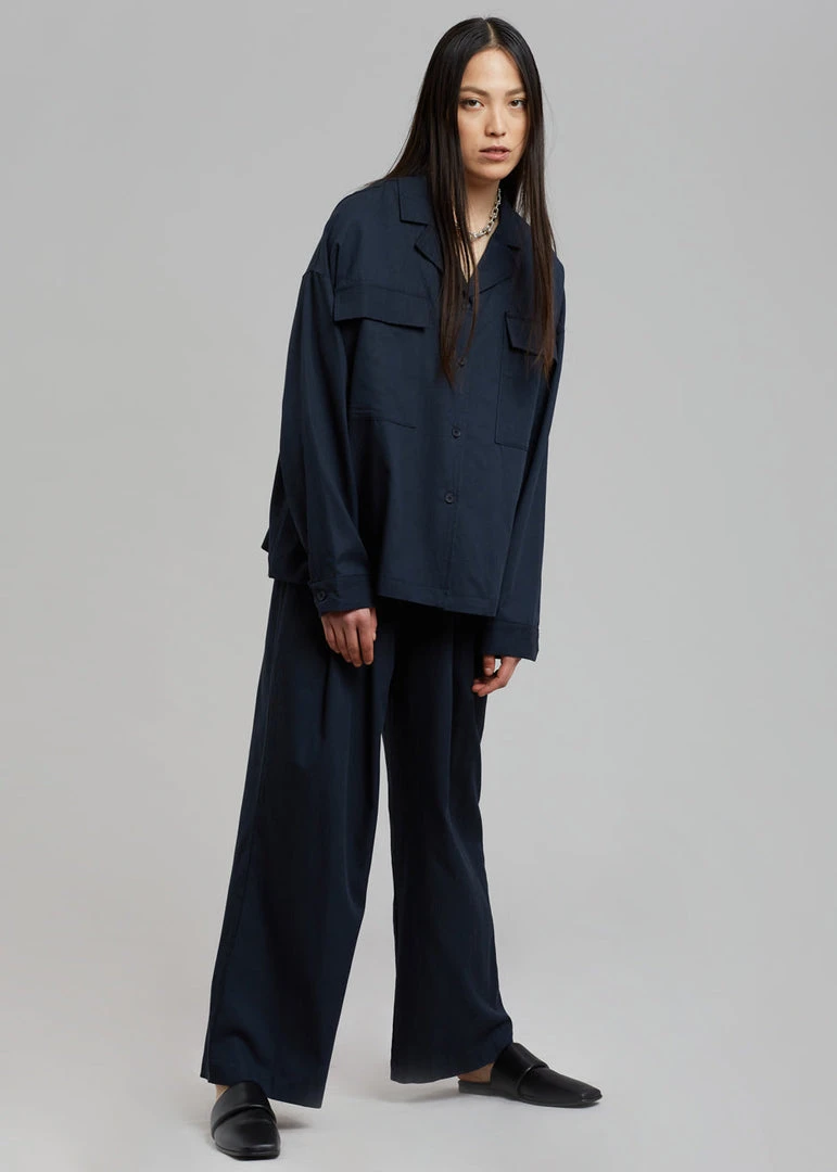 Credito Dido Wide Trousers - Navy