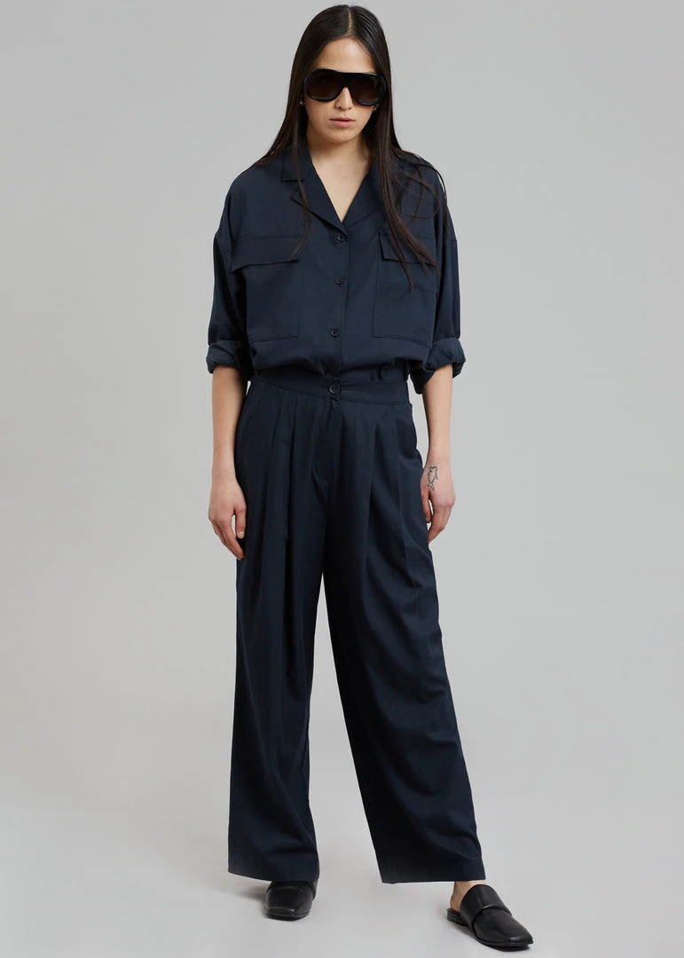 Credito Dido Wide Trousers - Navy