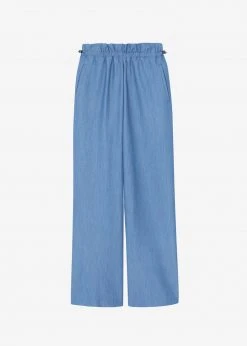 Cafe Noir Dua Loose Pants - Medium Wash CLOTHING