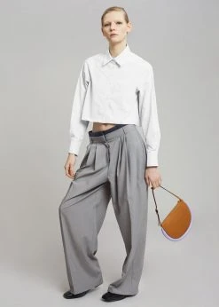 Maimia CLOTHING Ede Cropped Button Shirt - White