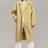 By Flow CLOTHING Edi Belted Coat - Custard