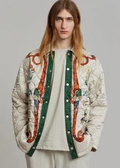 Men EGONLab Quilted Shirt - Dynasty Print