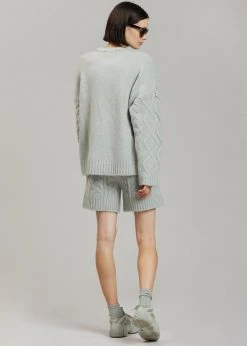 The Frankie Shop Eira Knit Shorts - Celadon
