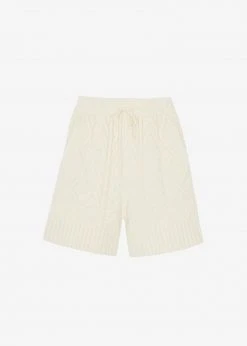 The Frankie Shop Eira Knit Shorts - Cream CLOTHING