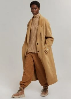 The Frankie Shop Elkin Tailored Overcoat - Camel CLOTHING