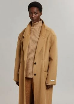 The Frankie Shop Elkin Tailored Overcoat - Camel CLOTHING