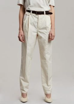 CLOTHING Esse Studios Tailored Cotton Trousers - Ivory