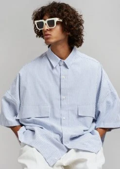 Farmers Market Ethan Pocket Shirt - Blue Stripe