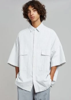 Farmers Market Ethan Pocket Shirt - Slate Stripe