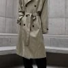 The Frankie Shop Eugene Trench Coat - Pale Khaki