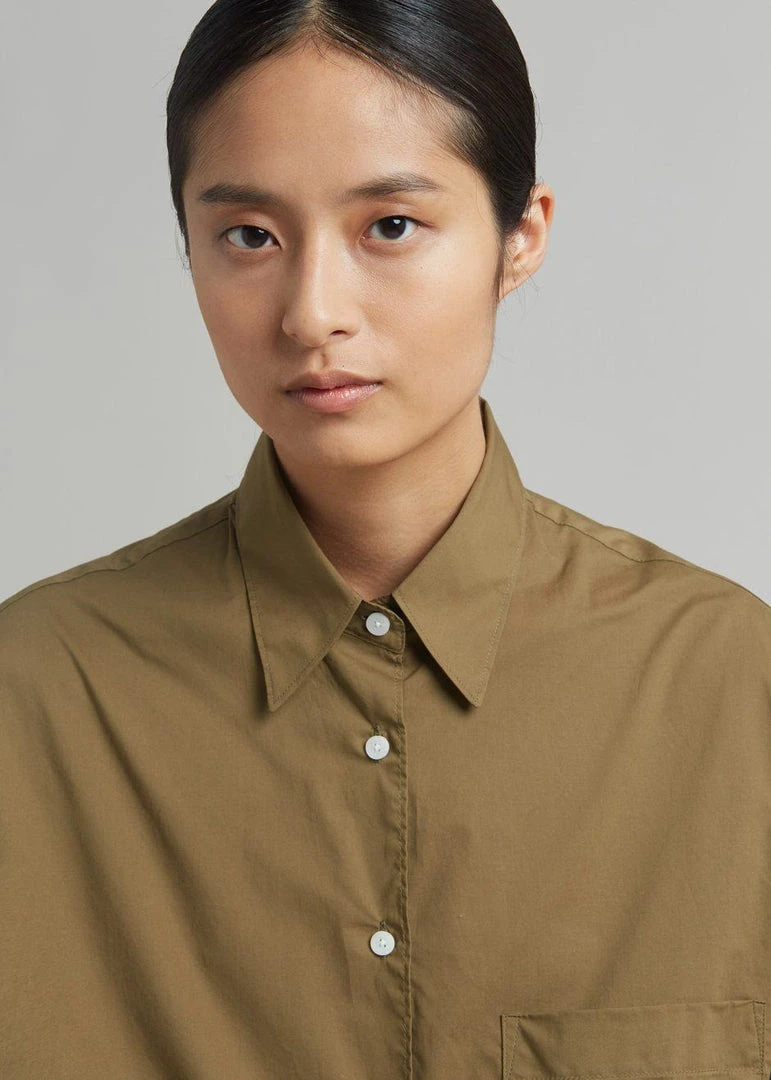 The Frankie Shop CLOTHING Everyday Shirt - Khaki