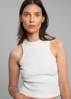 The Frankie Shop Falon Rib Tank - Optic White