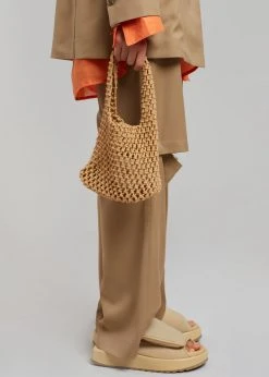 Cafe Noir ACCESSORIES Fana Mini Net Bag - Biscuit