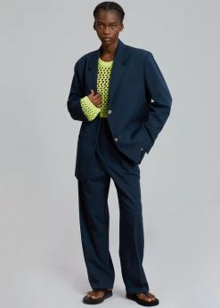 The Frankie Shop Felola Blazer - Deep Navy CLOTHING