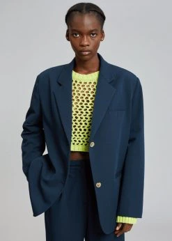 The Frankie Shop Felola Blazer - Deep Navy CLOTHING