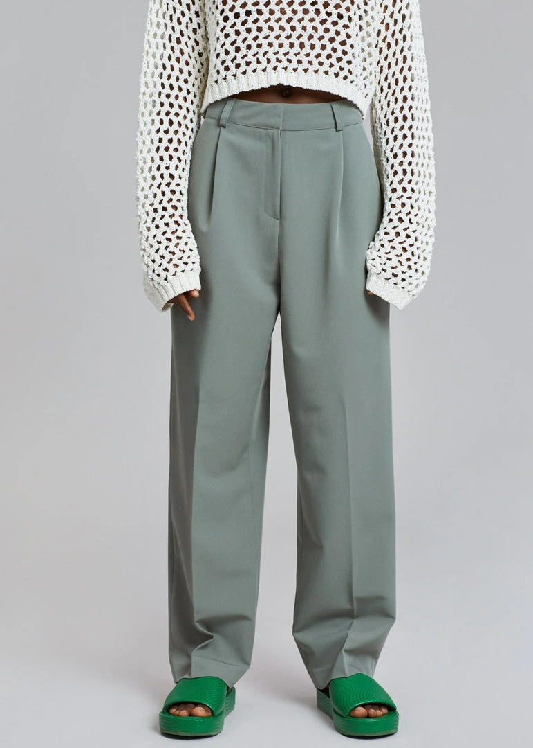 The Frankie Shop CLOTHING Felola Suit Pants - Sage