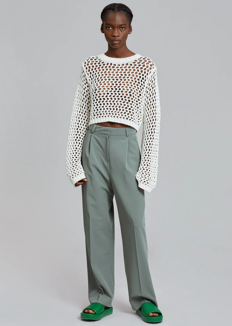 The Frankie Shop CLOTHING Felola Suit Pants - Sage