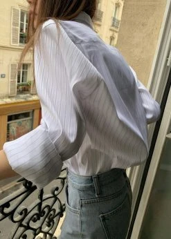 The Frankie Shop Flor Silky Shirt - Pink Stripe