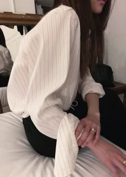 The Frankie Shop Flor Silky Shirt - Pink Stripe