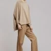 The Frankie Shop CLOTHING Fomu Oversized Top - Taupe