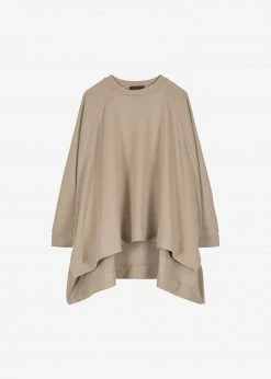 The Frankie Shop CLOTHING Fomu Oversized Top - Taupe